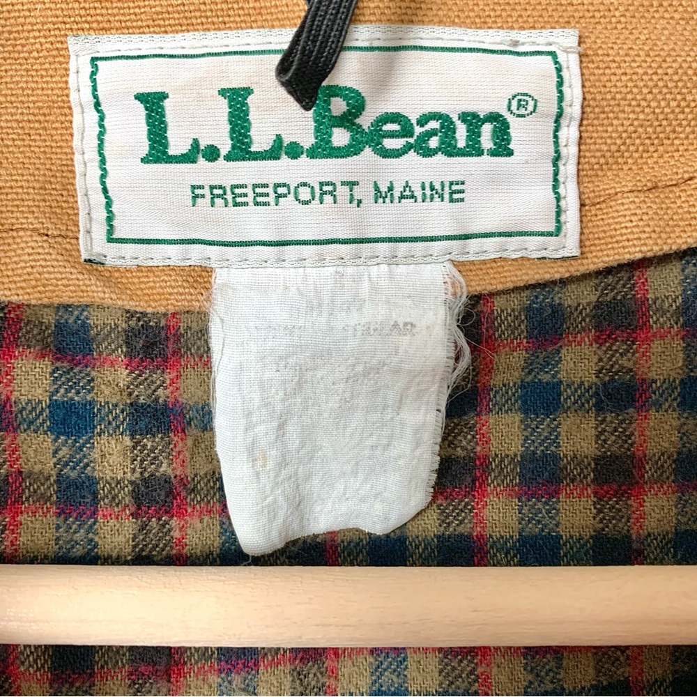 Vintage LL Bean Field Coat Barn Jacket & Primaloft Liner Tan Brown USA - Picture 2 of 16